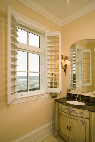 Plantation shutters in Atlanta beach home